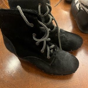 Opening ceremony pony hair clog boots . Rare !